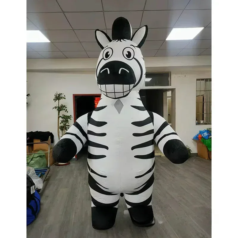 Event & Party Supply Photos - Opblaasbaar Zebra Mascottekostuum Volledig Pluche Pak