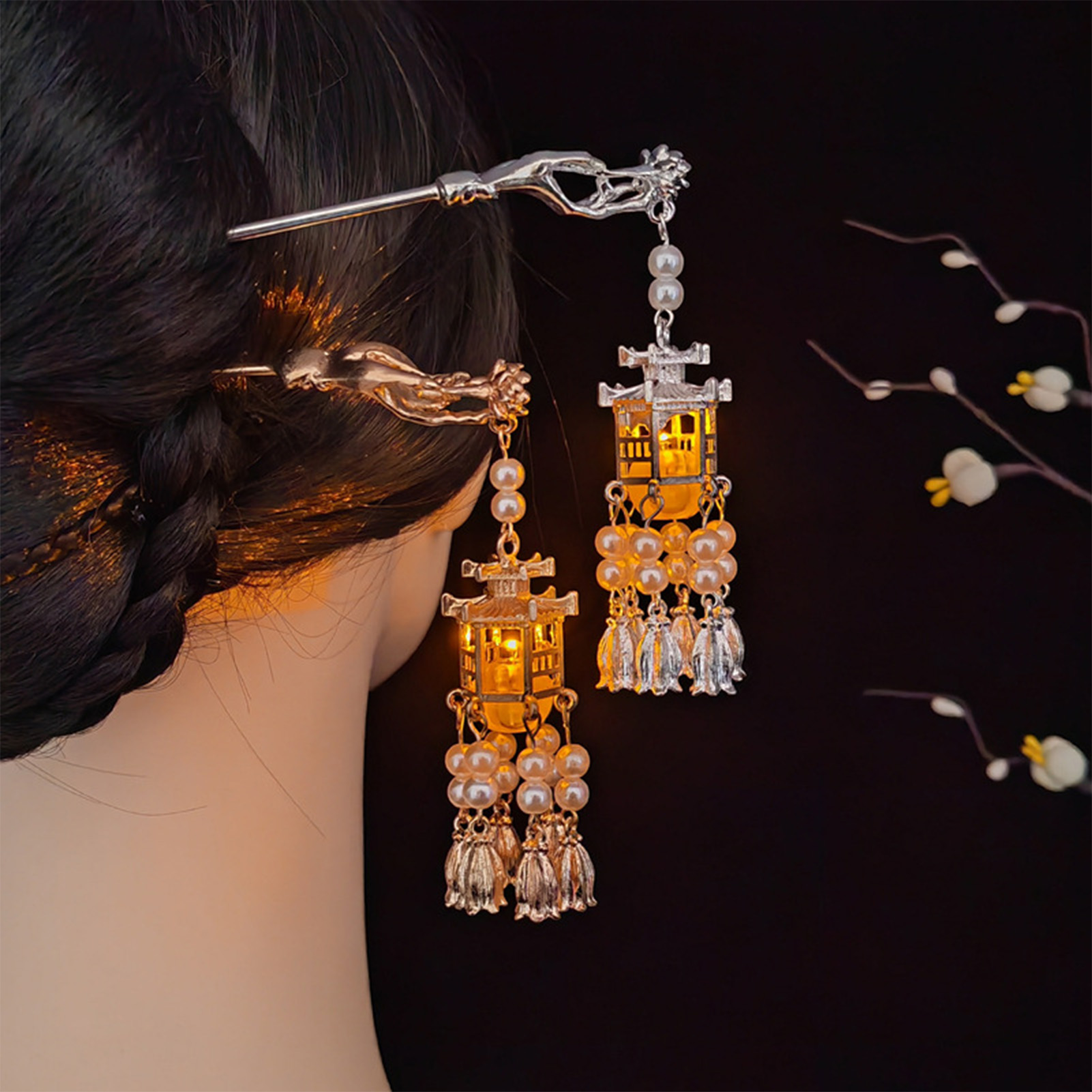 Neon Sign Party - Retro Chinese Stijl Haarstokken Vorken met